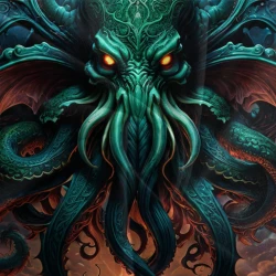 Mythe de l'horreur Cthulhu Housse de Couette Imprimée 3D Douce 3 Pièces Literie Garçons Filles