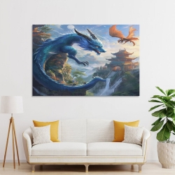 Dragon Peinture sur toile sans cadre, impressions posters art mural pour déco maison chambre bureau