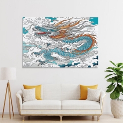 Dragon Peinture sur toile sans cadre, impressions posters art mural pour déco maison chambre bureau