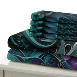 Mythe de l'horreur Cthulhu Housse de Couette Imprimée 3D Douce 3 Pièces Literie Garçons Filles
