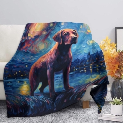 Labrador Chien Plaid en Polaire Imprimé 3D Couverture Douce Confortable pour Canapé Lit Bureau