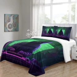 Hacker Funda Nórdica Impresa en 3D Suave 3 Piezas Ropa de Cama para Niños Niñas