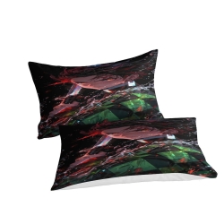 Tueur de démons: Demon Slayer Housse de Couette Imprimée 3D Douce 3 Pièces Literie Garçons Filles