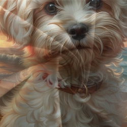 Bichon Frisé Housse de Couette Imprimée 3D Douce 3 Pièces Literie Garçons Filles