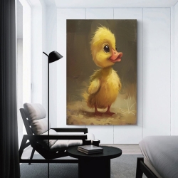 Yellow Duck Unframed Canvas Painting, Wall Art Poster Prints for Home Bedroom Office Decoration