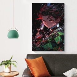 Tueur de démons: Demon Slayer Peinture sur toile sans cadre, impressions posters art mural pour déco maison chambre bureau