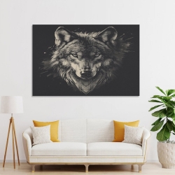 Loup Peinture sur toile sans cadre, impressions posters art mural pour déco maison chambre bureau