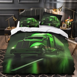 Gros camion Housse de Couette Imprimée 3D Douce 3 Pièces Literie Garçons Filles