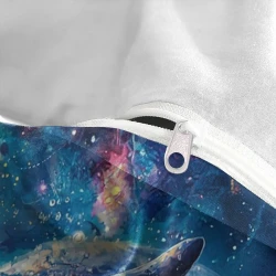 Baleine Housse de Couette Imprimée 3D Douce 3 Pièces Literie Garçons Filles