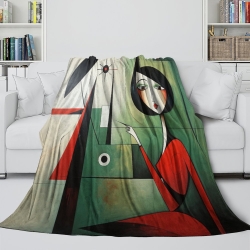 Art abstrait Femmes Plaid en Polaire Imprimé 3D Couverture Douce Confortable pour Canapé Lit Bureau