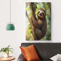 Paresseux Peinture sur toile sans cadre, impressions posters art mural pour déco maison chambre bureau