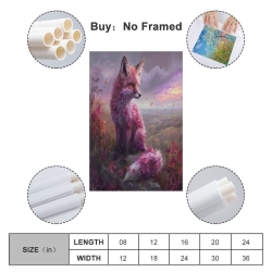 Fuchs Unrahmtes Leinwandbild, Wandkunst-Poster-Drucke für Zuhause, Schlafzimmer, Büro Dekoration