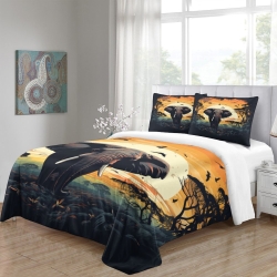 Éléphant Housse de Couette Imprimée 3D Douce 3 Pièces Literie Garçons Filles