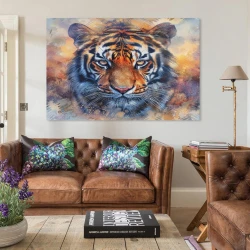 Tigre Pintura en lienzo sin marco, impresiones de pósters arte pared para decoración hogar dormitorio oficina
