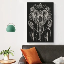 Éléphant Peinture sur toile sans cadre, impressions posters art mural pour déco maison chambre bureau