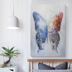Papillon Peinture sur toile sans cadre, impressions posters art mural pour déco maison chambre bureau