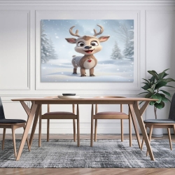 Cerf sika Peinture sur toile sans cadre, impressions posters art mural pour déco maison chambre bureau