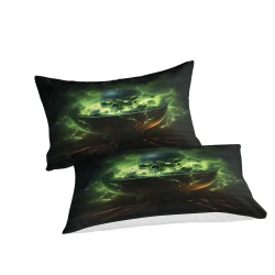 Crâne Housse de Couette Imprimée 3D Douce 3 Pièces Literie Garçons Filles