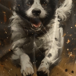 Border Collie Housse de Couette Imprimée 3D Douce 3 Pièces Literie Garçons Filles