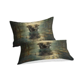 Éléphant Housse de Couette Imprimée 3D Douce 3 Pièces Literie Garçons Filles