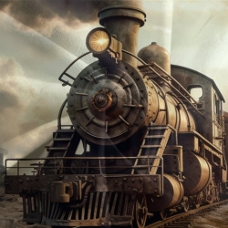 Train à vapeur Housse de Couette Imprimée 3D Douce 3 Pièces Literie Garçons Filles