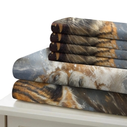 Tigre Housse de Couette Imprimée 3D Douce 3 Pièces Literie Garçons Filles