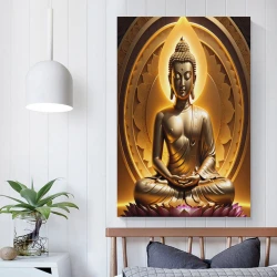 Bouddha Peinture sur toile sans cadre, impressions posters art mural pour déco maison chambre bureau