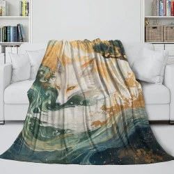Renard Plaid en Polaire Imprimé 3D Couverture Douce Confortable pour Canapé Lit Bureau