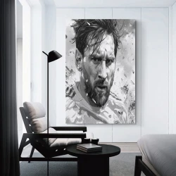 Lionel Messi Peinture sur toile sans cadre, impressions posters art mural pour déco maison chambre bureau