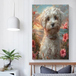 Perro Pintura en lienzo sin marco, impresiones de pósters arte pared para decoración hogar dormitorio oficina