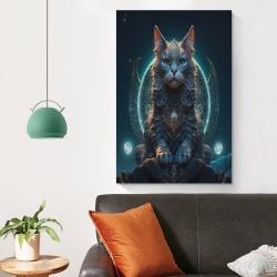 Chat Peinture sur toile sans cadre, impressions posters art mural pour déco maison chambre bureau