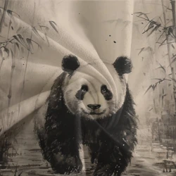 Panda Housse de Couette Imprimée 3D Douce 3 Pièces Literie Garçons Filles