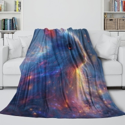 Lapin Petit lapin Plaid en Polaire Imprimé 3D Couverture Douce Confortable pour Canapé Lit Bureau