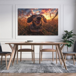 Chien Peinture sur toile sans cadre, impressions posters art mural pour déco maison chambre bureau