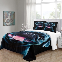 Bouledogue français Housse de Couette Imprimée 3D Douce 3 Pièces Literie Garçons Filles