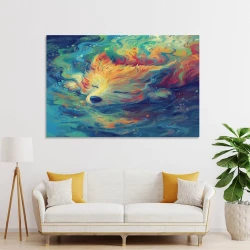 Chien Peinture sur toile sans cadre, impressions posters art mural pour déco maison chambre bureau