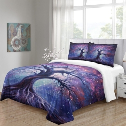 Arbre de vie Housse de Couette Imprimée 3D Douce 3 Pièces Literie Garçons Filles