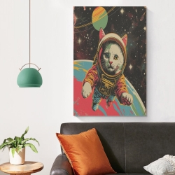 Chat Peinture sur toile sans cadre, impressions posters art mural pour déco maison chambre bureau