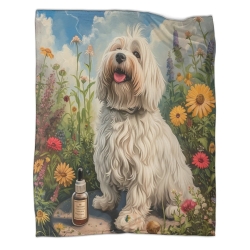 Havana Chien Plaid en Polaire Imprimé 3D Couverture Douce Confortable pour Canapé Lit Bureau
