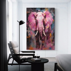Éléphant Peinture sur toile sans cadre, impressions posters art mural pour déco maison chambre bureau