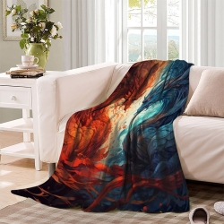 maléfique Dragon Plaid en Polaire Imprimé 3D Couverture Douce Confortable pour Canapé Lit Bureau