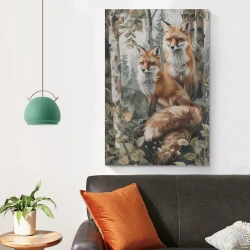 Renard Peinture sur toile sans cadre, impressions posters art mural pour déco maison chambre bureau
