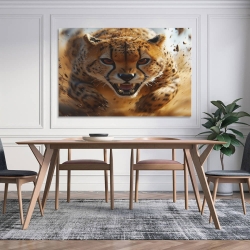 Léopard Peinture sur toile sans cadre, impressions posters art mural pour déco maison chambre bureau