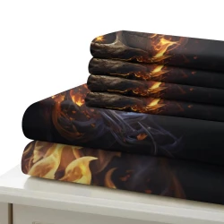 Crâne Housse de Couette Imprimée 3D Douce 3 Pièces Literie Garçons Filles