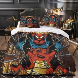 Avengers Spider Man Housse de Couette Imprimée 3D Douce 3 Pièces Literie Garçons Filles