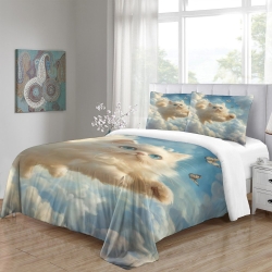 Chat persan Housse de Couette Imprimée 3D Douce 3 Pièces Literie Garçons Filles