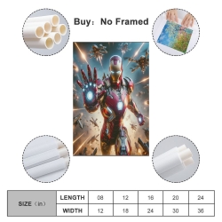 Avengers Iron Man Peinture sur toile sans cadre, impressions posters art mural pour déco maison chambre bureau