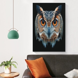 Hibou Peinture sur toile sans cadre, impressions posters art mural pour déco maison chambre bureau