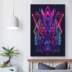 Hibou Peinture sur toile sans cadre, impressions posters art mural pour déco maison chambre bureau