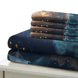 Voilier Housse de Couette Imprimée 3D Douce 3 Pièces Literie Garçons Filles